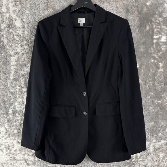 A New Day Size S Career Notched Blazer Jacket Lined Long Sleeve Black - Picture 1 of 7